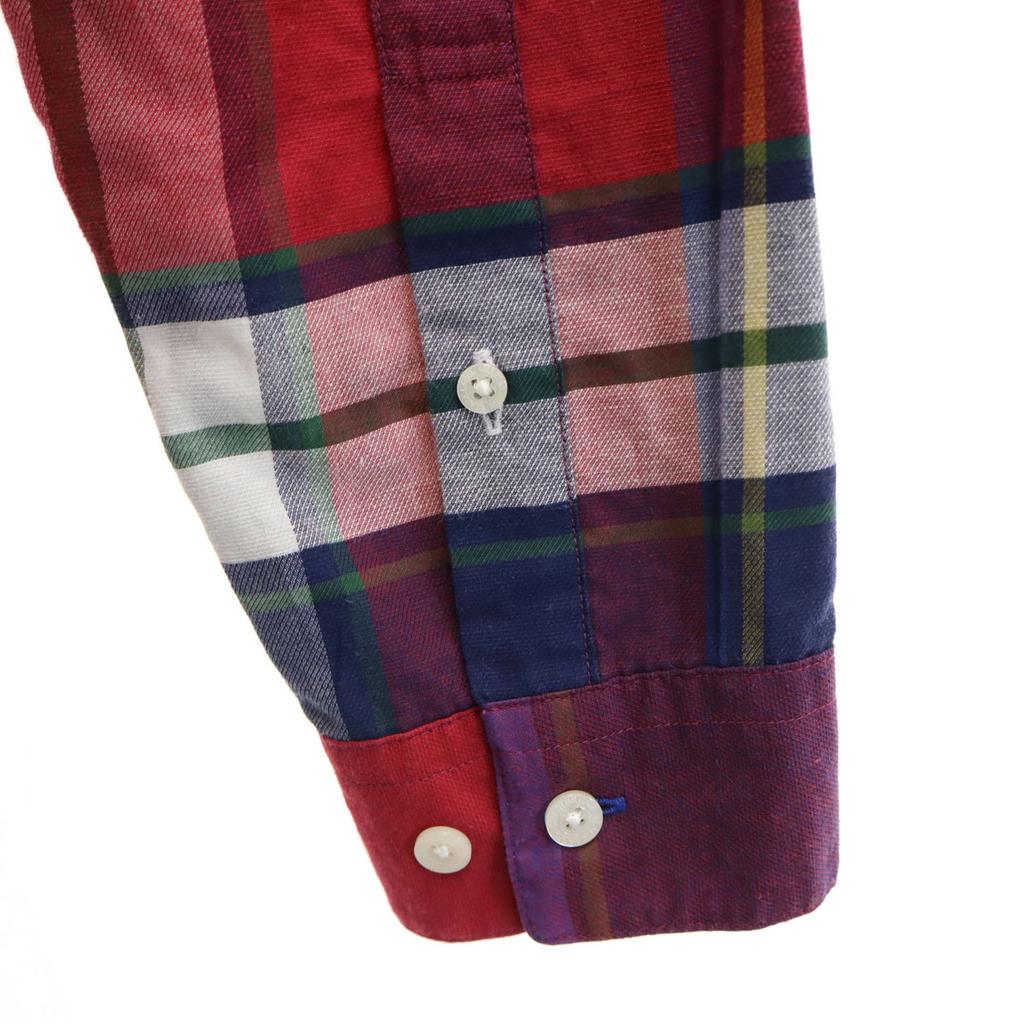 BLACK LABEL CRESTBRIDGE Check Pattern Long Sleeve Shirt M Red Men's Used