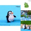 Charming Penguin Father And Son Miniature Decoration With Cute Blue Eyes Frog