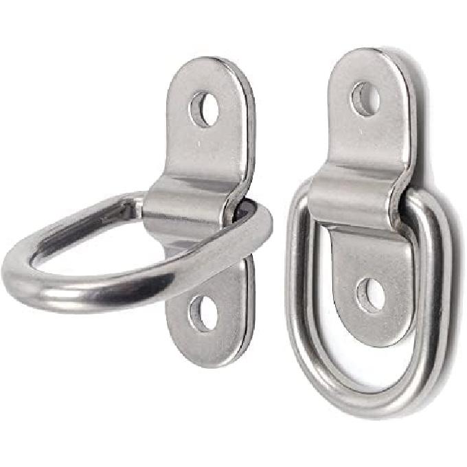 D-Ring Tie Downs Anchor1/4” Heavy Duty Surface Floor Mount Lashing Rings 2400 Lbs Cargo Trailers Load-Bearing Hangers Bracket (Pack Of 12)