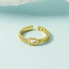 925 Sterling Silver Plated Sun Moon Sunflower Heart Rings for Women Original Flower Wedding Crystal Luxury Jewelry R5375