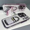 Applicable To IPhone 16 Small Fragrance Bag Makeup Mirror Bracket Mobile Phone Case Apple 15 ProMax Rhinestone Soft Shell 14