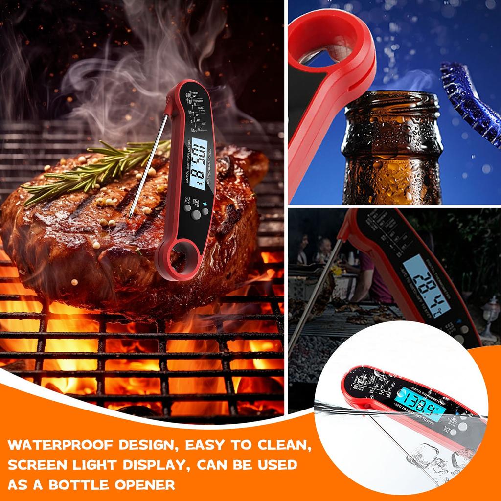 Folding Temperature Measuring Food, Kitchen Oven Barbecue Temperature Measuring, Meat Barbecue Temperature Measuring