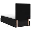Storage Bed with Mattress Black 90 X 190 Cm Fabric