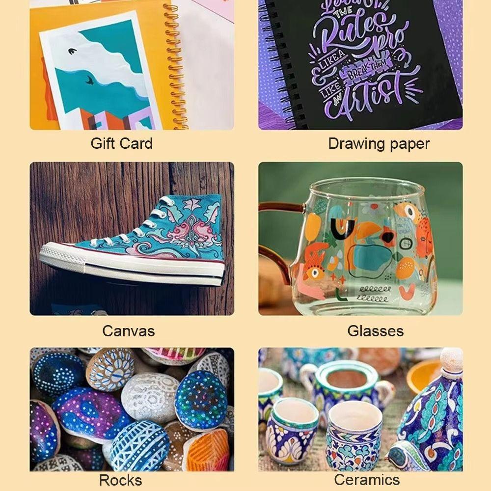 Fine Nib Paint Art Marker Soft Tip Acrylic Paint Marker Child Painting Graffiti Pens  Art Supplies