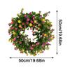 50cm Artificial Wildflower Wreath Handmade Colorful Spring Summer Floral Garland Background Wall Window Front Door Wedding Decor
