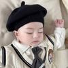 Stylish Unisex Knitted Wool Beret for Children - Cute Candy Color Hat for Autumn and Winter.