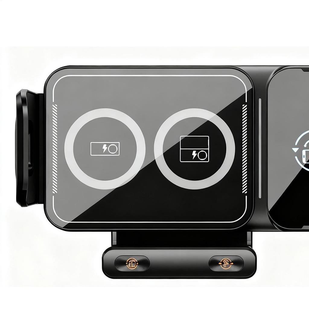 Car Wireless Charger Mount Rotating Air Vent Automobile Cradles Auto Clamping Car Phone Holder For Music Control Video Streaming