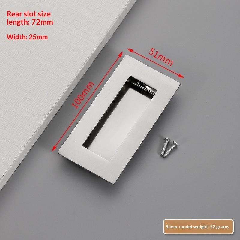 Poignée cachée en acier inoxydable Poignée de porte coulissante intégrée Poignée de tiroir de porte coulissante intégrée Poignée Noir Or Bronze