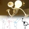 Changeable Shape Funny Sportsman Night Light Button Battery Desk Lamp Versatile Mini Lamp Creative Ornament Vacuum Adsorption