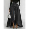 Women's High Waisted Wide Leg Jeans Overlay Flare Denim Pants with Pockets for Female High Street Elegant Fashionable Long Jeans