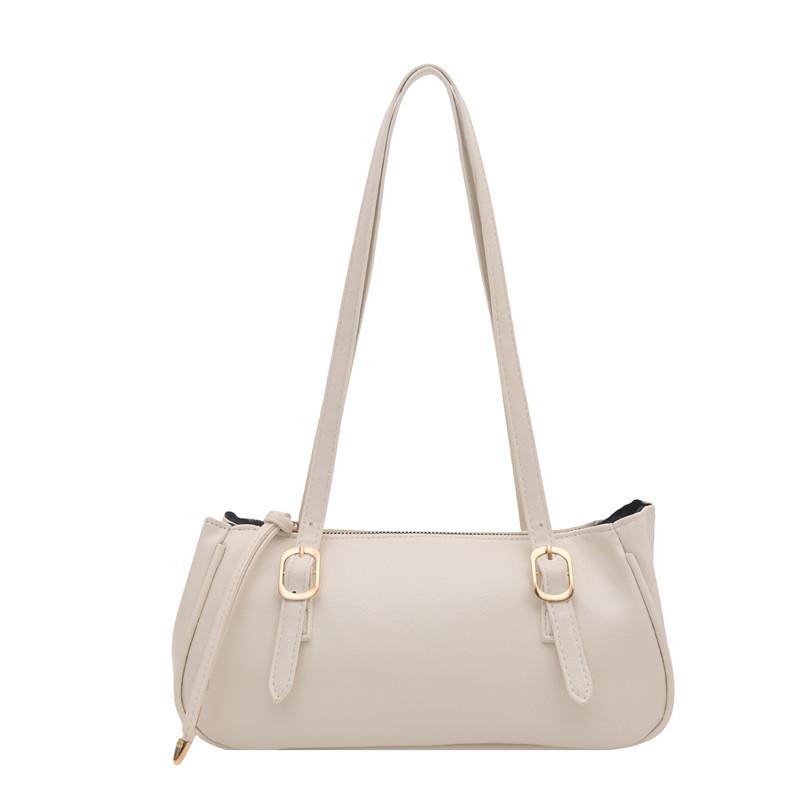 Minimalist Pu Crossbody Bag For Women With Zipper Closure And Dual Shoulder Straps