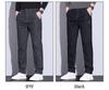 Men's Casual Embroidered Anti-Wrinkle Elastic Cotton Pants - Autumn/Winter Fashion