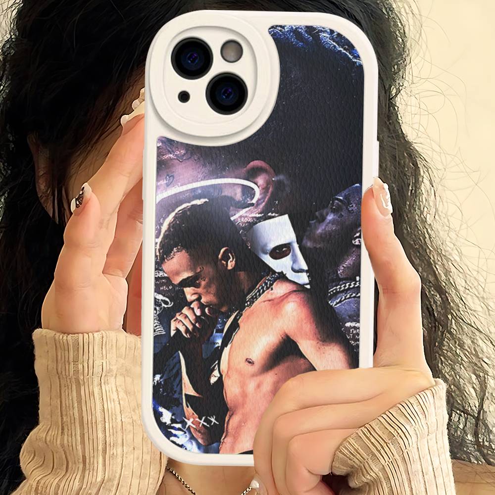 Rapper X-XXXTentacionS Handyhülle für IPhone 16 15 14 13 12 11 Pro Max Plus Leder Stoßfeste Hülle