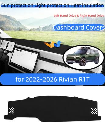 Flanell-Armaturenbrettabdeckung für 2026-2026 Rivian R1T - Sonnenschutz Blendschutz UV-Schutz