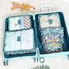 6PCS Travel Storage Bag Set of 6 Luggage Organizer Clothing Storage Pouches Floral Series
