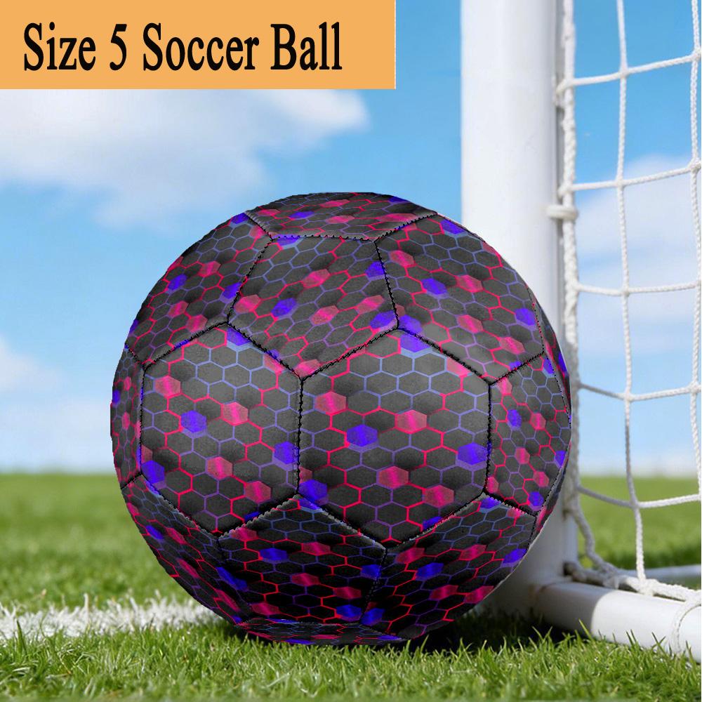 1PC Abstract Patterns Size 5 Soccer Balls, Anti-Slip, Outdoor Sport, a Unique Gift, Birthdays, Christmas gifts Valentine'S Day gifts A38