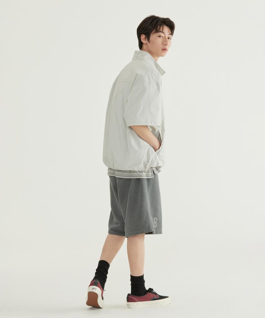 COVERNAT Nylon Half-Zip T-Shirt Black