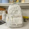 Schoolbag Korean version of high-value bow backpack for junior high school students, large-capacity schoolbag, casual trend, cute backpack.