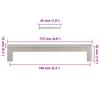 Furniture Handles 10 pcs Silver 160 mm Stainless Steel