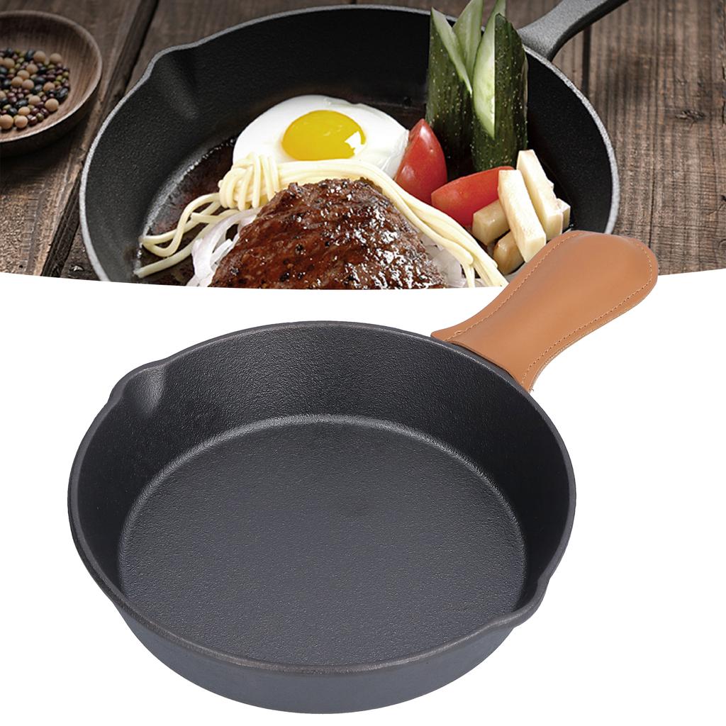Cast Iron Skillets Healthy Easily Clean Wear Resistant Drop Proof Cast Iron Pan with Handle Cover Fo