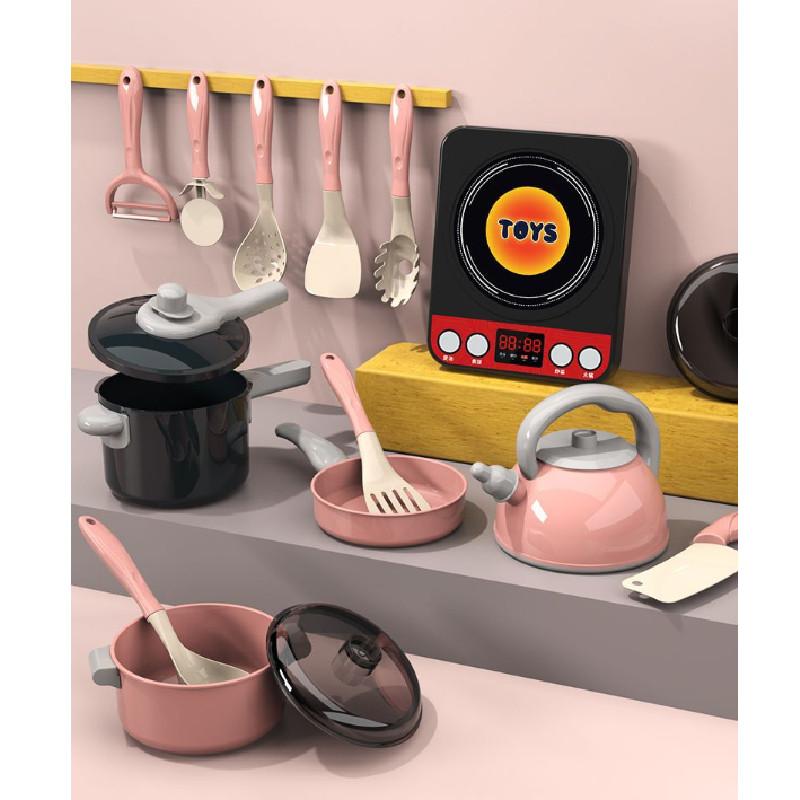 Childrens Kitchen Toy Playset With Stove And Food Items For Cooking Fun