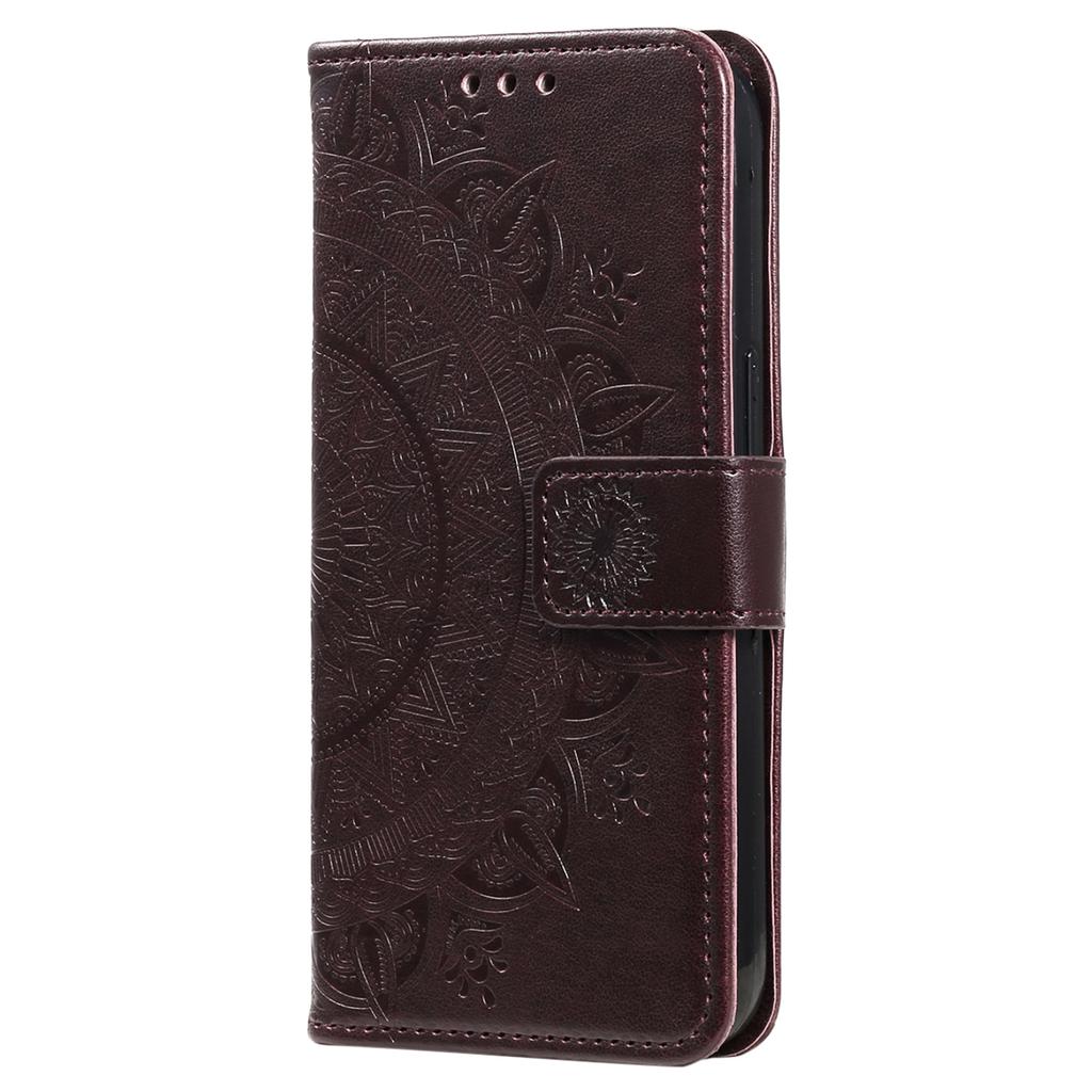 For Sony Xperia 5 V Mandala Flower Imprinted Wallet PU Leather Phone Case Stand Cover with Strap