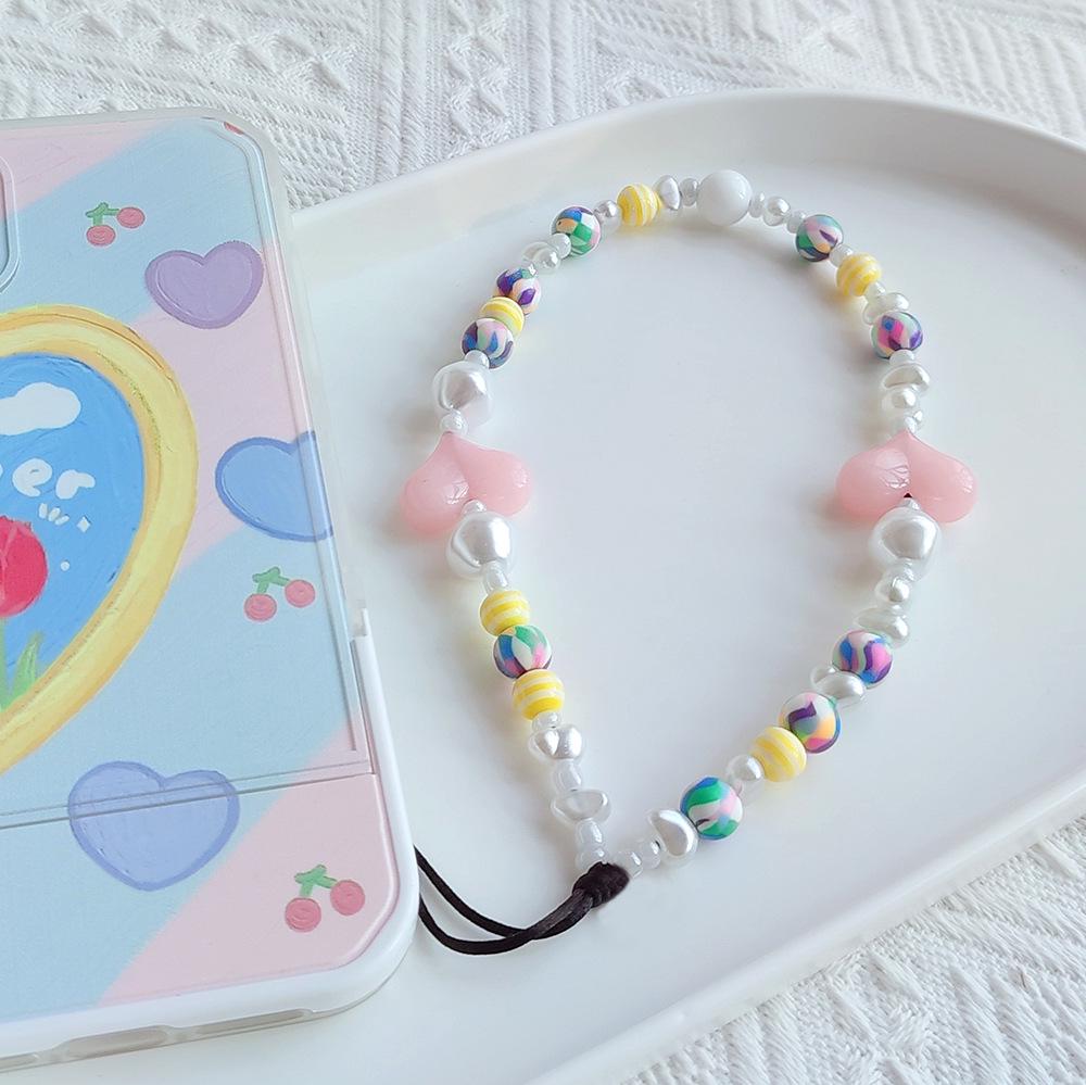 KKBEAD Portable Pendant with High-End Soft Clay Printed Beads for Mobile Phones - Star Style