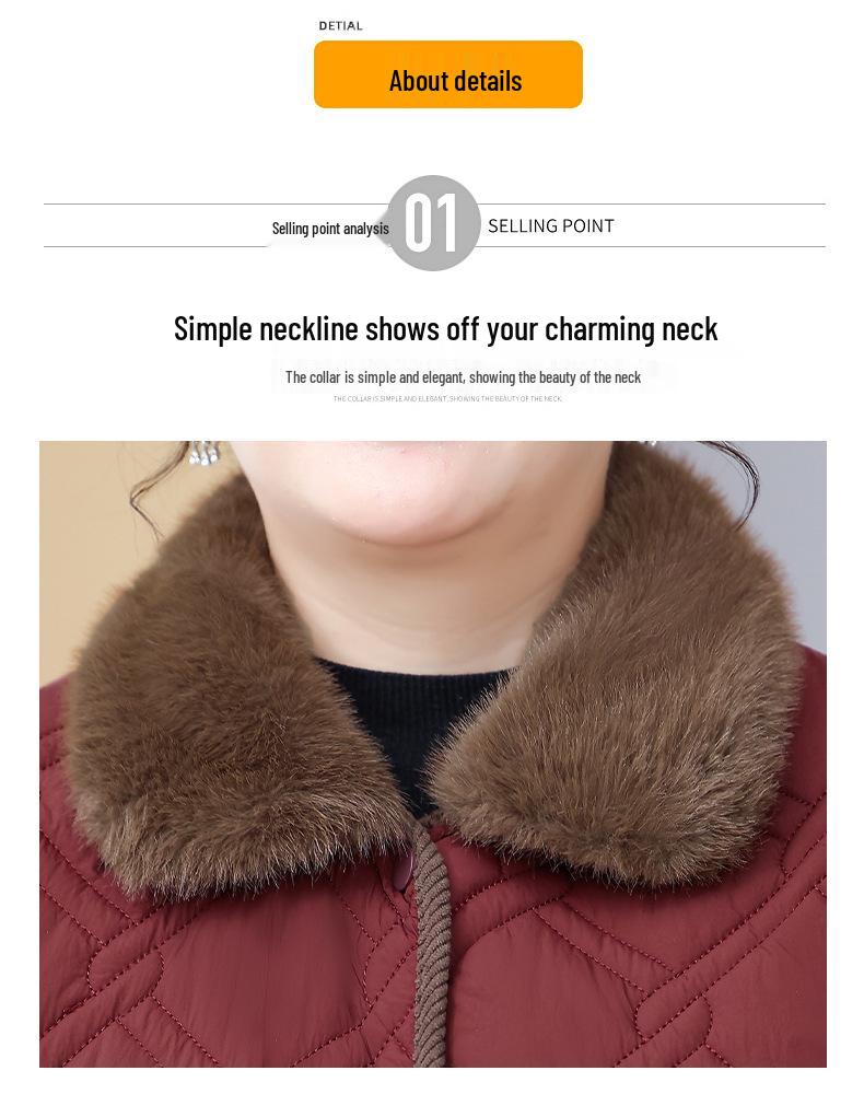 Mamas Baumwolljacke mit Fleecefutter in Übergröße: Gemütliche Herbst-/Winterkleidung für Frauen mittleren Alters und ältere Frauen
