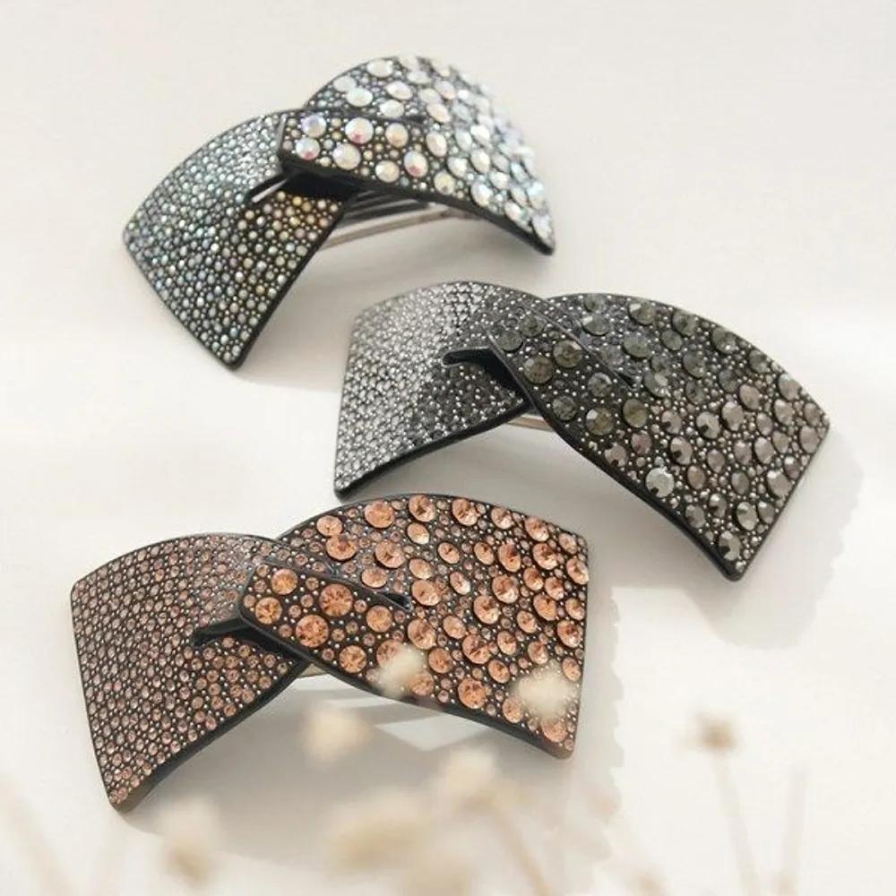 bydaisy Luxury Cubic Automatic Single Hair Ponytail Pin Bh0750 Black Diamond