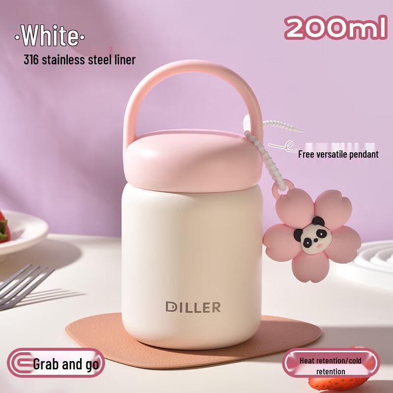 Dilebaier Cherry Blossom Portable Insulated Straw Cup