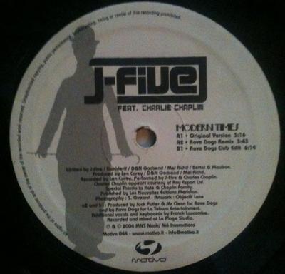 12inch Record J-FIVE - Modern Times MOTIVO044 Motivo Producti 2004 Italy Dance & Electronica Used