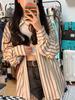 Striped Shirt Jacket Women's Spring and Autumn New Korean Design Sense Niche Thin Long-sleeved Cardigan Long-sleeved Top