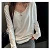 Women S Loose Fit V Neck Long Sleeve T Shirt Casual Lazy Style Top