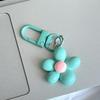 Vibrant Five Petal Flower Keychain Lovely Resin Accessory For Bags And Keys Stylish Gift Portable Everyday Use Accessory