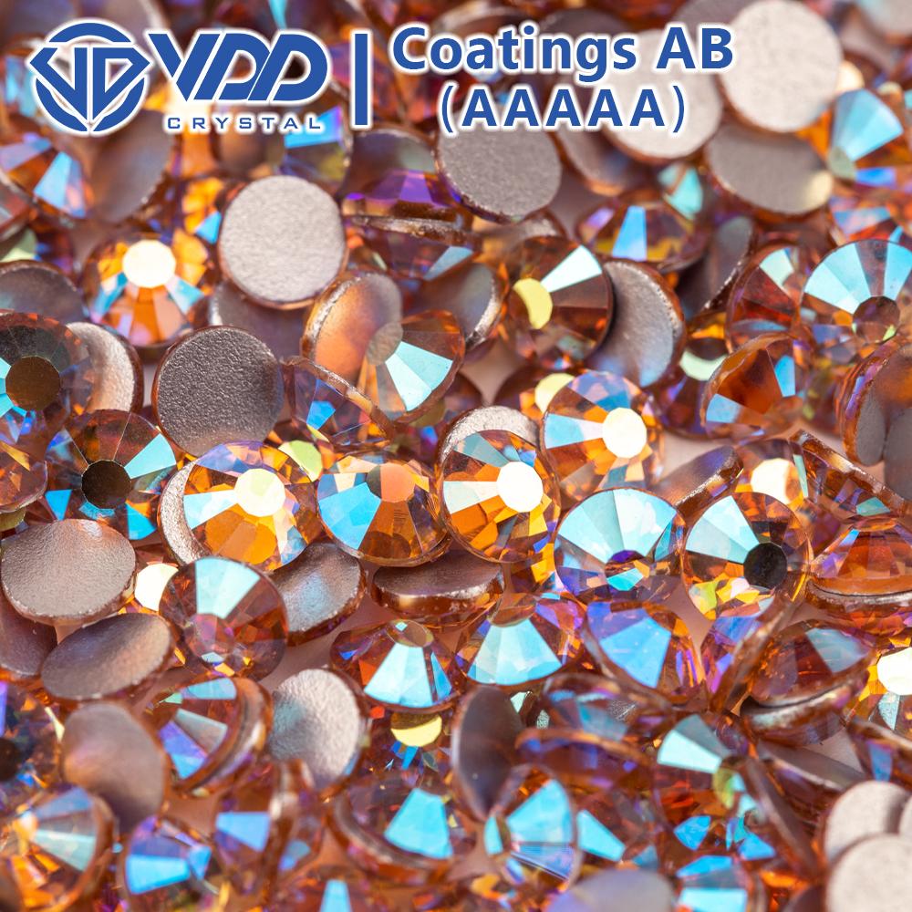 VDD SS4-SS30 094 Light Peach AB Glass Crystal Rhinestones Strass Flatback Stones 3D for Nail Art Craft DIY Decorations