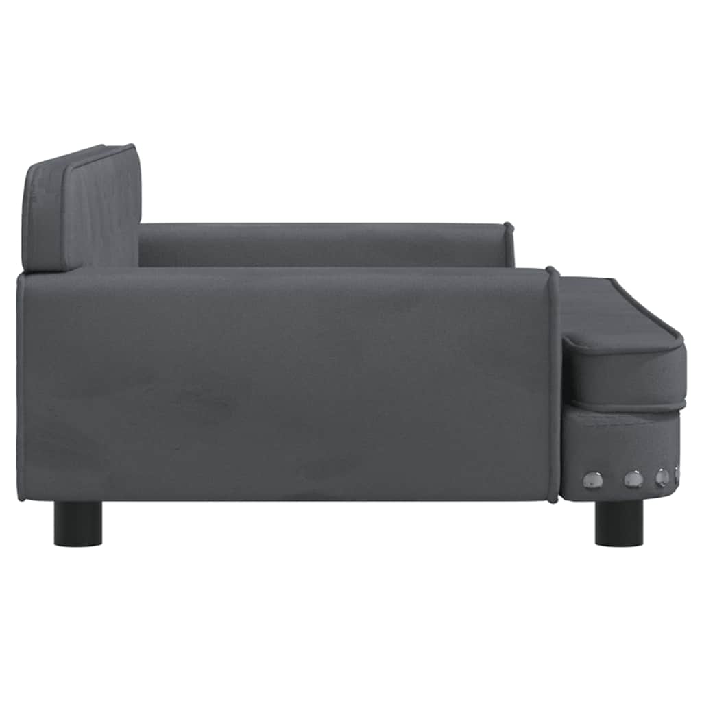 Kids Sofa Dark Gray 90x53x30 Cm Velvet