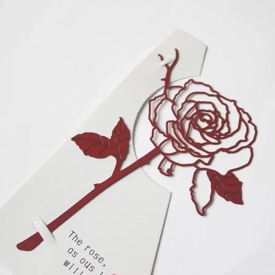 Rose Bookmark Metal Hollow Delicate Book Marks for Men Women Adults Gifts Books Paper Office Supplies