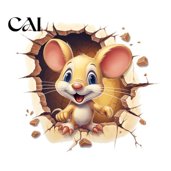 Easy Peel And Stick Home Decorations 3D Cartoon Mouse Toilet Sticker, Waterproof PVC Wall Decal, Self Washable Art for Bathrooms Adhesive Removable
