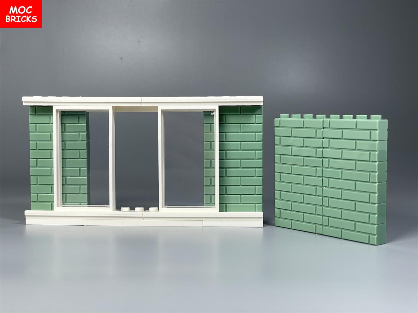 MOC Stenen Schuifrail Deur 1x4x6 Frame 60596 92589 Huis Muur Geassembleerde Deeltjes Bouwsteen Plastic Speelgoed ideaal voor kind