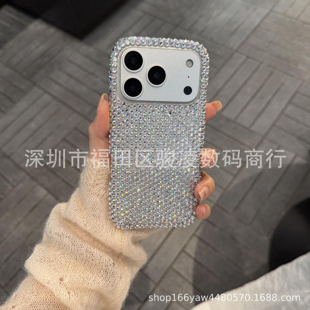 The new light luxury water brick is suitable for Apple 17promax mobile phone case iPhone16 full brick 15 girls 14 Internet celebrities 13