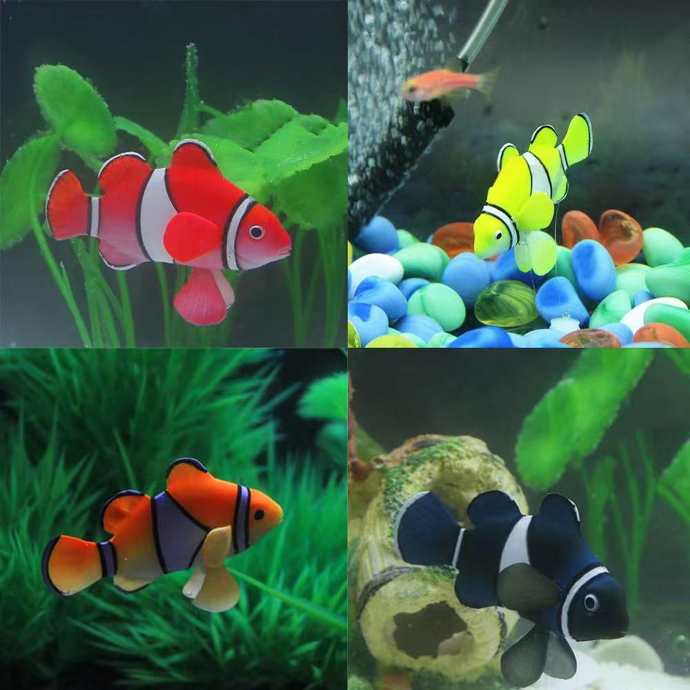 Aquarium Landscape: Swimming Luminous Plastic Fish Decorations