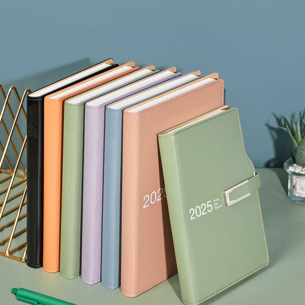 A5/A6 2025 Journal Notebooks Magnetic Buckle 365 Days Notepad 12 Months Planner Notebook  Student