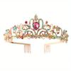 Crystal Crown Tiara With Comb Rhinestone Prom Diadem Headband For Women Bridal Wedding Hair Accessories Jewelry Tiara And Crowns