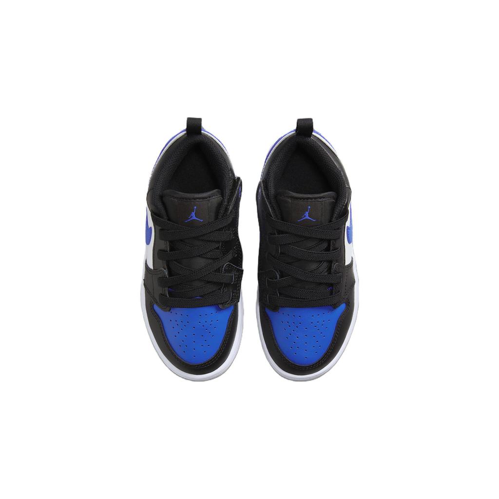 New Jordan Air Jordan 1 Anti Slip Wear Resistant Low Top Children's Basketball Shoes Blue Black Children Aged 3 7 Years Old DR9748-140
