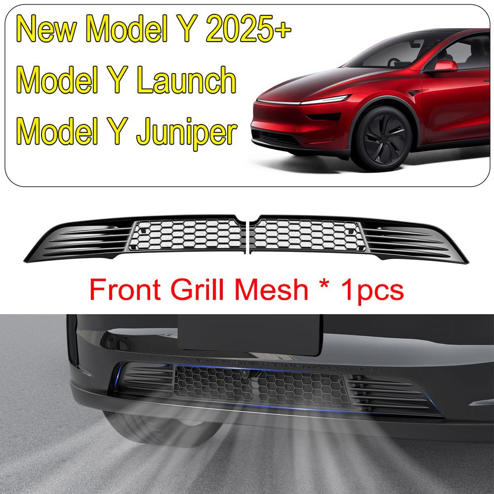 Front Grill Guard Grille Inserts Mesh for Tesla Model Y Juniper Launch Model 3 2026 2026 Air Inlet Vent Cover Bumper Accessories