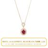 Pigeon Blood Red Treasure Oval Water Drop Necklace Pendant With Diamonds Light Luxury Minimalist Premium Versatile Clavicle Chain Ladies