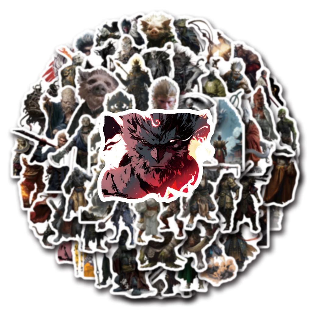 55 Neue Black Myth Wukong Graffiti-Sticker Dekorieren Koffer Handy Persönliche Sticker