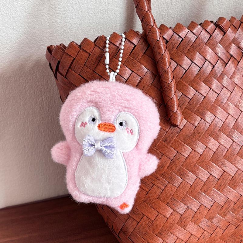 Cute Cartoon Bow Tie Penguin Plush Keychain Kawaii Penguin Stuffed Doll Pendant Backpack Decoration Pendant Accessories Gift