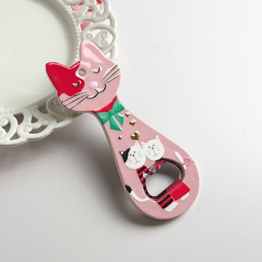 Magnetic Beer Bottle Opener Cute Cartoon Design Cat Bottle Opener  Home Decoration A