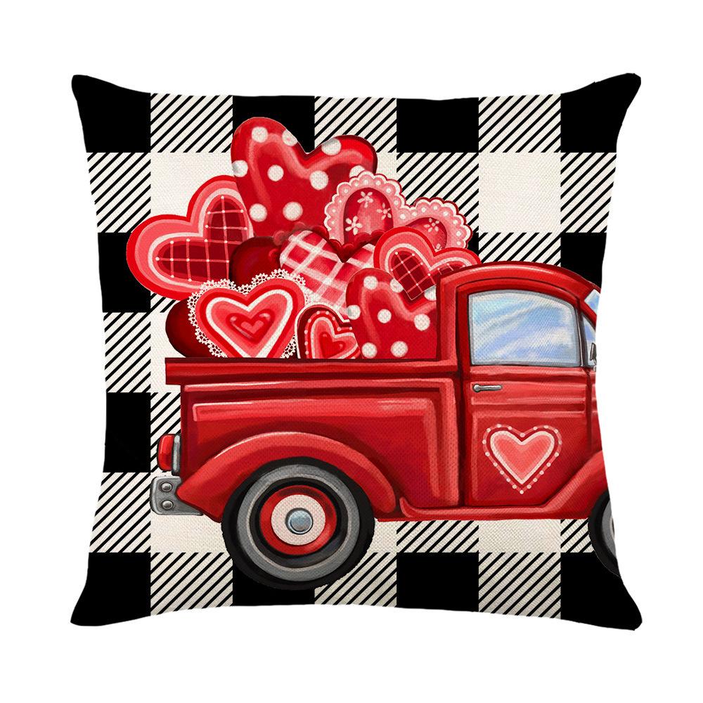 

New Valentine s Day Printed Pillow Cover Polyester Nordic Home Living Room Sofa Cushion Cover Pillow 45 * 45Cm (without pillow core)